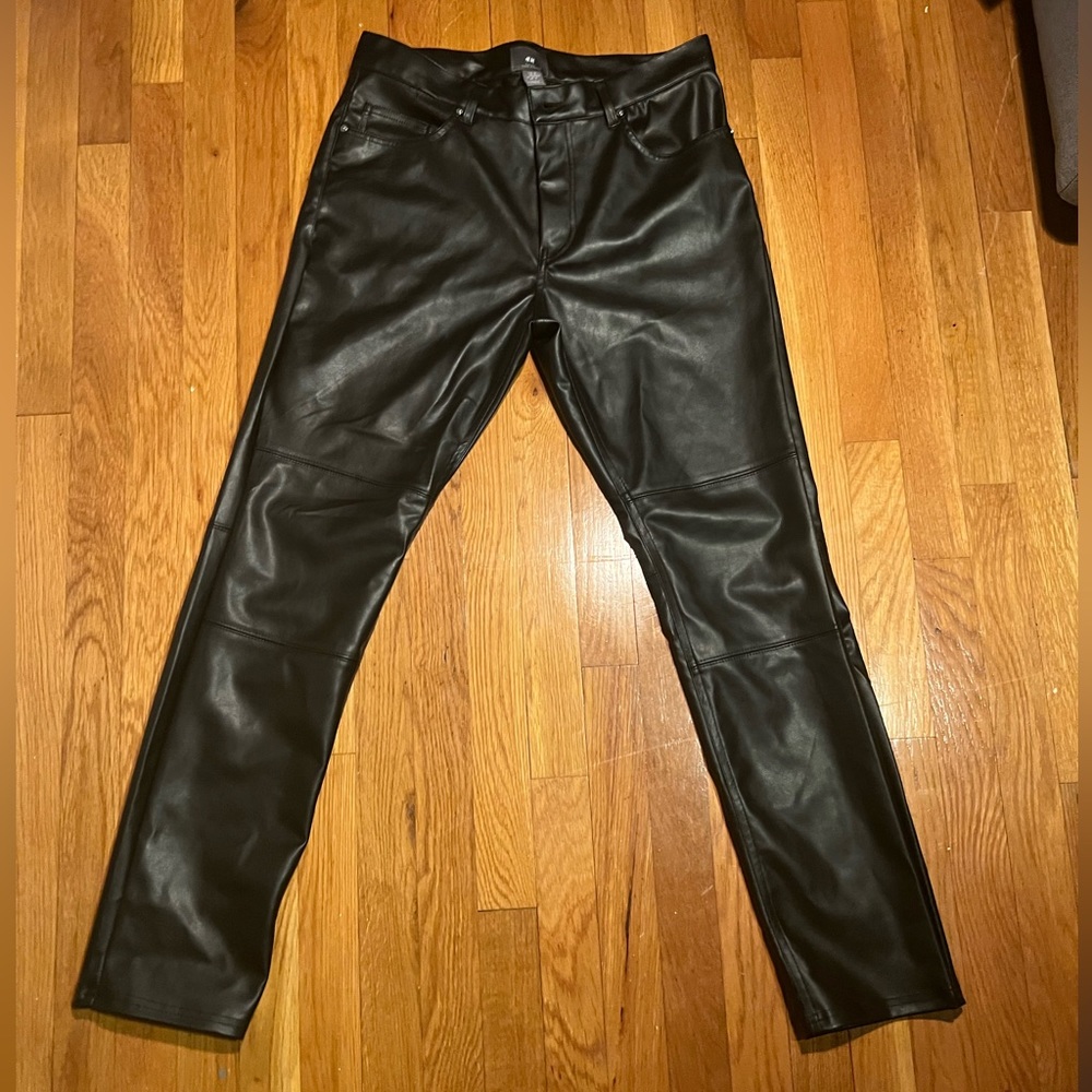 H&M slim fit faux leather pants. Size 32